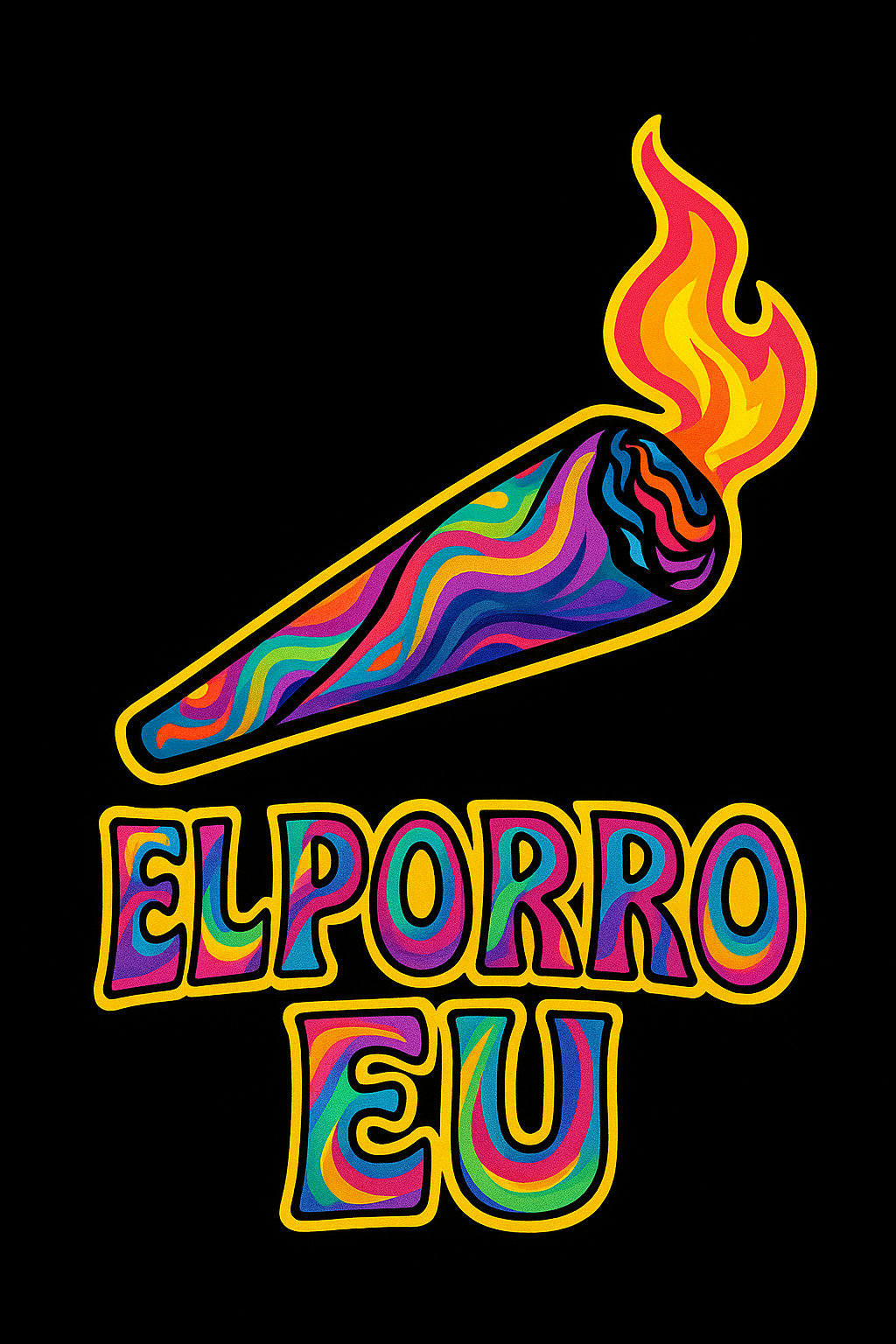 Camiseta Logo Psicodélico ElPorro.eu — Arte rebelde y original - Imagen 3